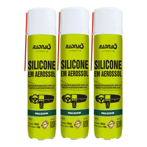 3 unidades Silicone Aerossol Radnaq 300ml