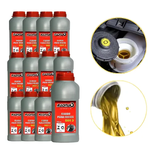 Fluido De Freio Radnaq Dot3 500ml - 12 Unidades