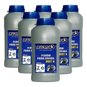 Kit Com 6 Unidades Fluído De Freio Radnaq 500ml Dot 4