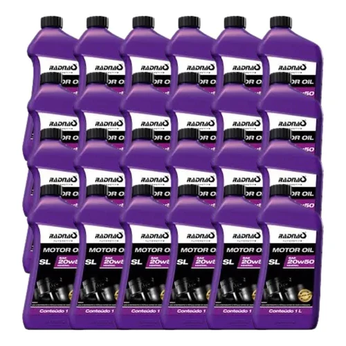 Kit Troca 24 Óleos Para Motor 20w50 Sl Sae Mineral Radnaq 1l
